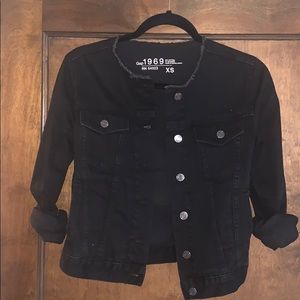 Black denim jacket